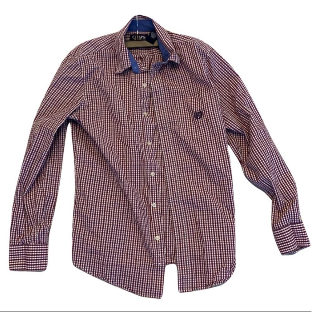 Chaps Size S/P Men’s Checkered Collared Long-sleeve Button-Up